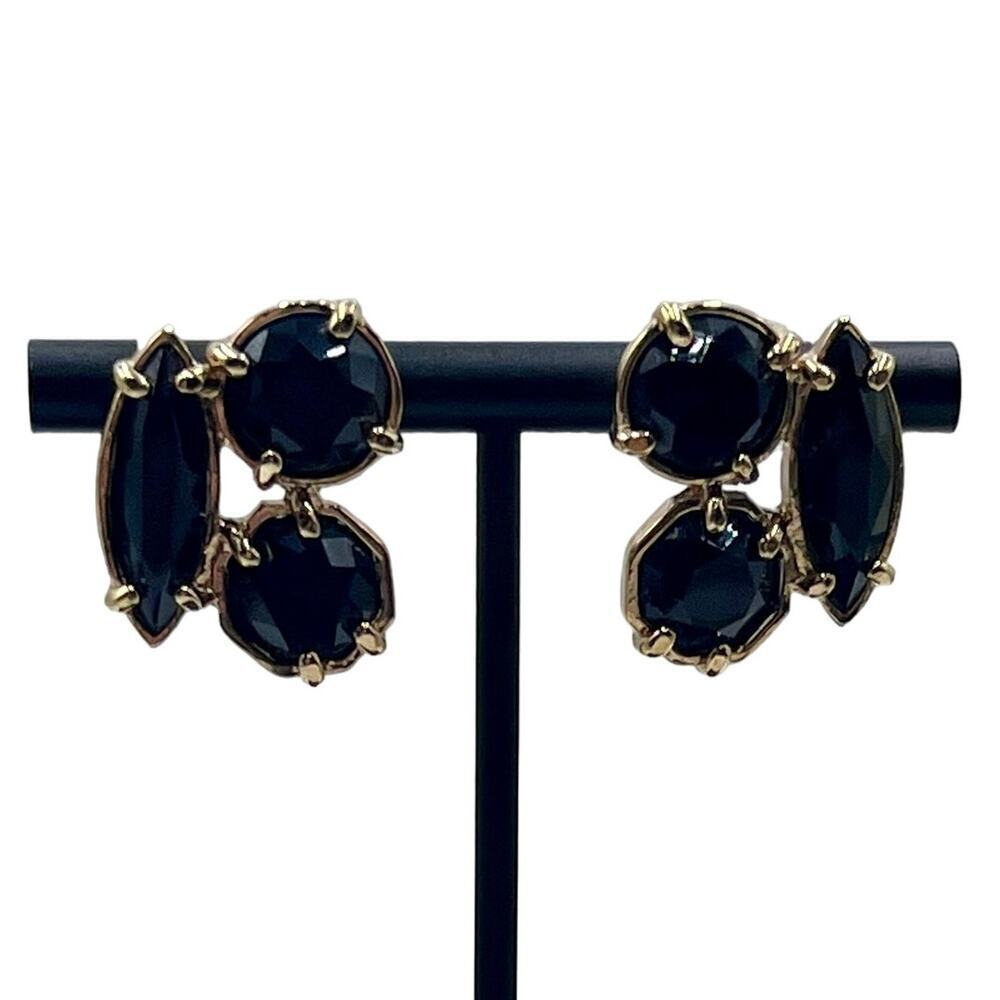 Kate spade New York Desert Stone Cluster Black‎ Glass Gold Tone Stud
Earrings
